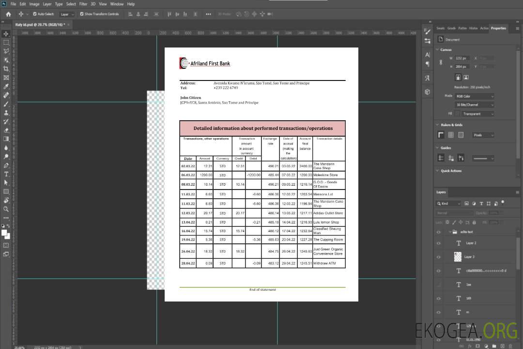 Sao Tomé-et-Principe Afriland First Bank relevé.pdf template Sao Tomé-et-Principe Afriland First Bank relevé.pdf template